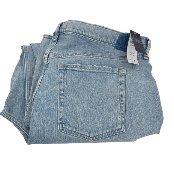Abercrombie & Fitch Jeans Womens 22 Criss Cross 90's Straight High Rise NEW - Picture 1 of 13